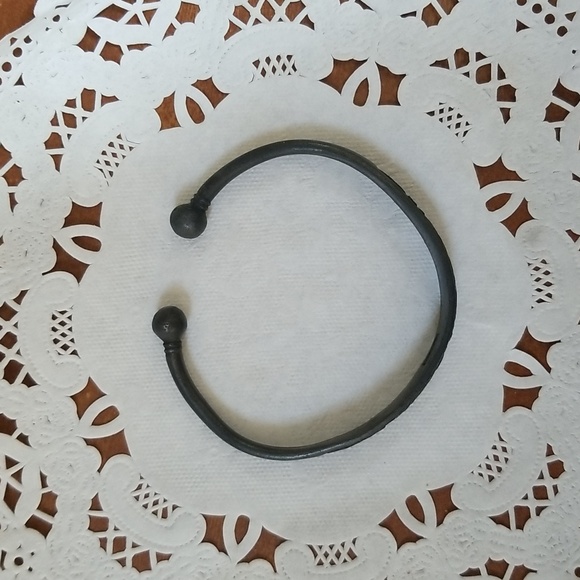 🖤MEN'S METAL FORGED BANGLE CUFF BRACELET - Picture 2 of 10